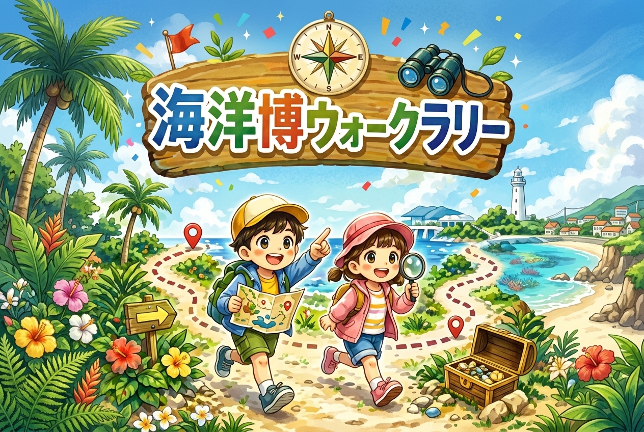 海洋博公園開園50周年記念 海洋博ウォークラリー